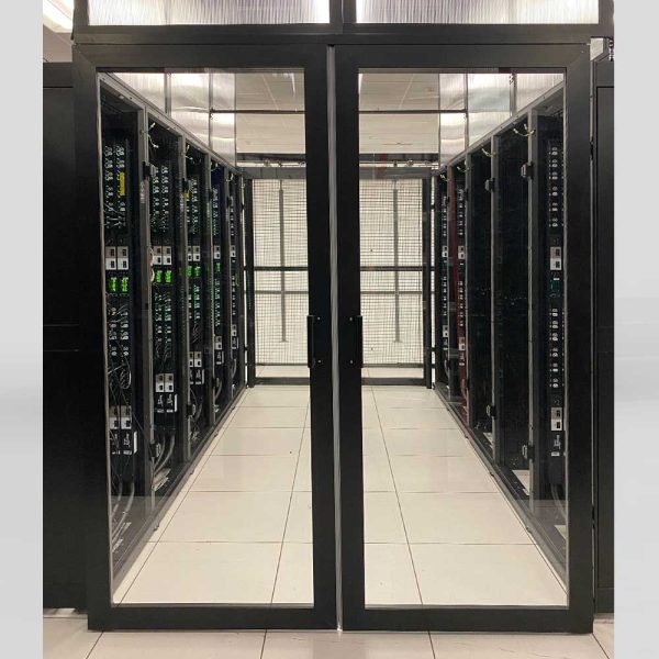 Hot & Cold Aisle Containment Data Center Doors - Black - Double Sliding