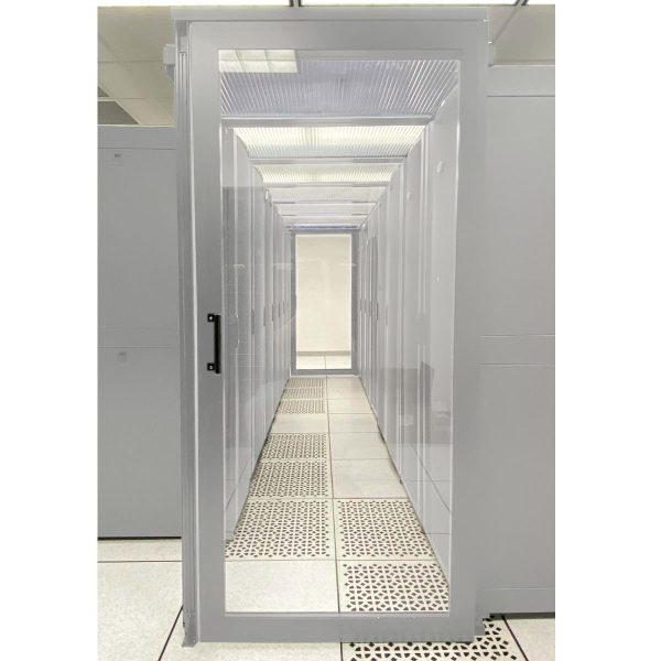 Sliding Aisle Containment Doors Silver